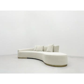 Modern New Design Small Fabric Curved Corner Sofa